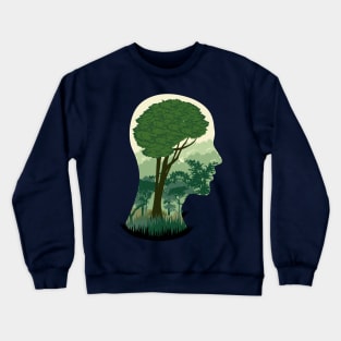 human brain tree Crewneck Sweatshirt